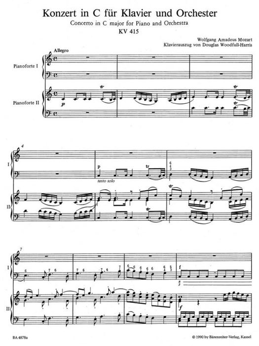 Piano Concerto No. 13 in C maj K. 415