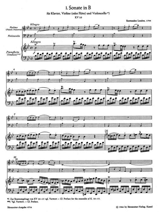 6 Sonatas for Piano, Flute and Violoncello