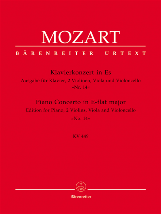 Piano Concerto no. 14 E-flat major K. 449 (piano and string quartet)