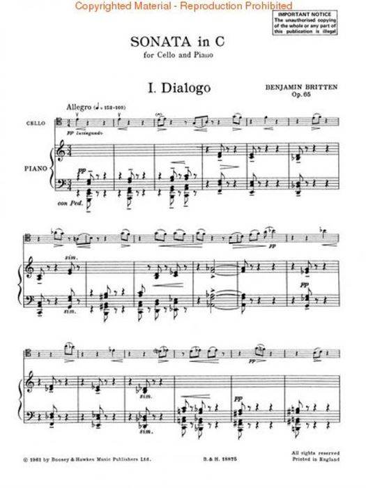 Britten Cello sonata in C, op.65