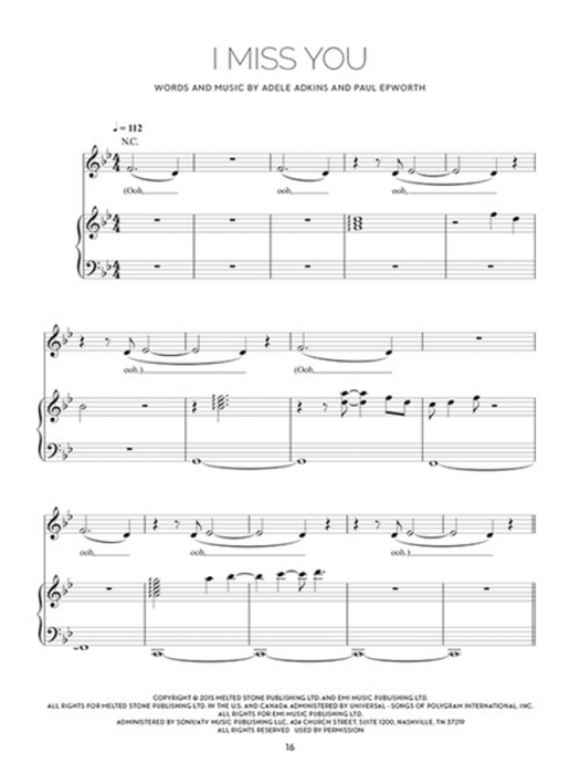 Adele 25 for Piano Vocal Guitar