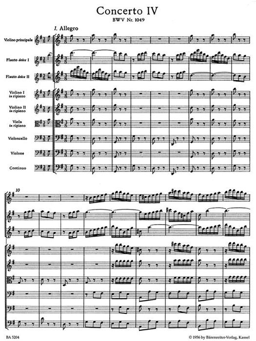 Brandenburg Concerto no. 4 G major BWV 1049 (ŞEF)