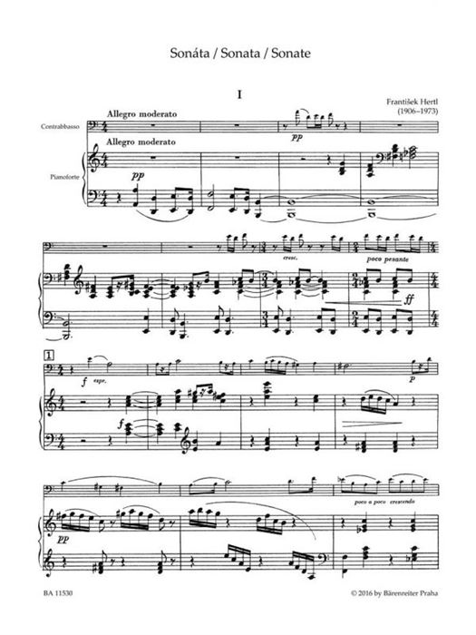 Hertl Sonata for Double Bass and Piano