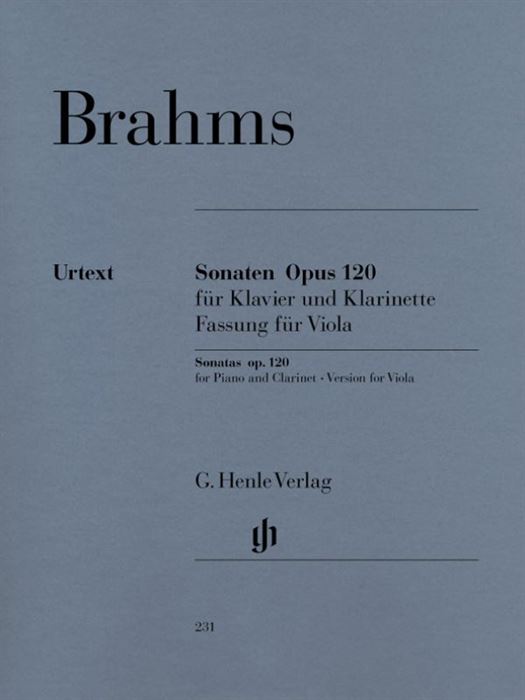 Clarinet Sonata (or Viola) op. 120 no. 1 and no. 2