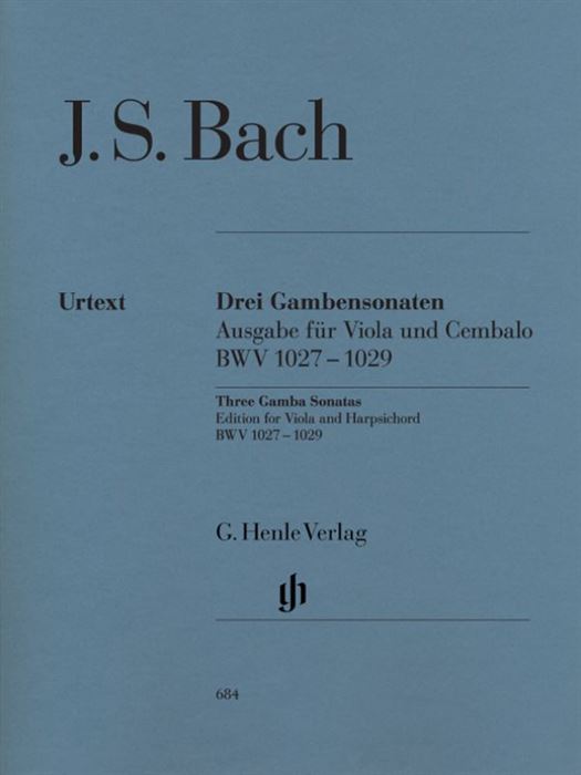 Three Gamba Sonatas BWV 1027-1029 Version For Violoncello