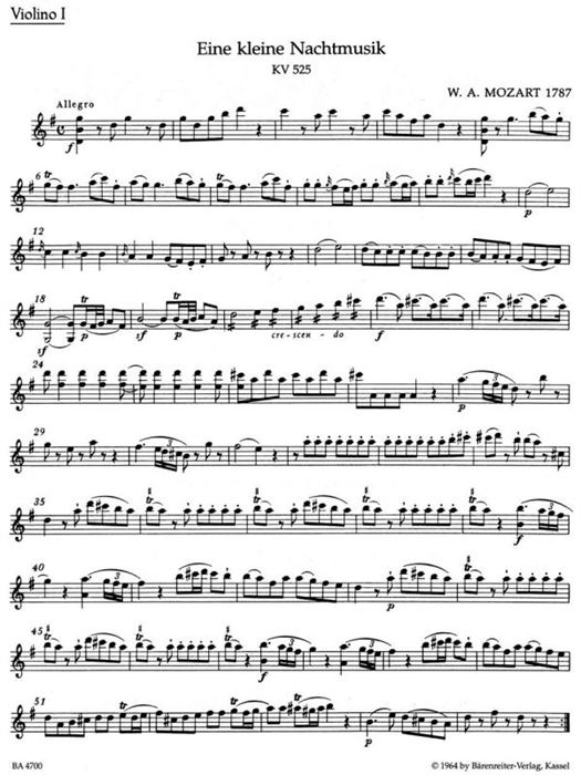 Eine kleine Nachtmusik for String Quartet K. 525