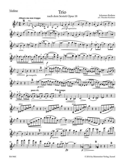 Trio for Violin, Violoncello and Piano Op.18