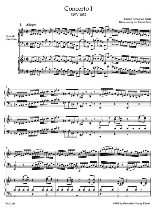 Concerto 1 D Minor BWV 1052