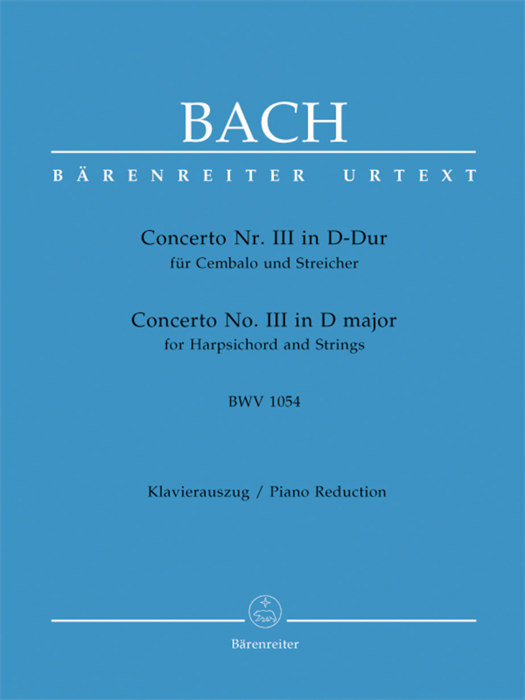 Concerto for Harpsichord and Strings no. 3 D major BWV 1054