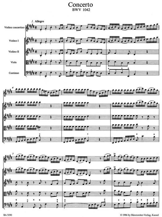 Concerto for Violin, Strings and Basso Continuo E major BWV 1042 (ŞEF)