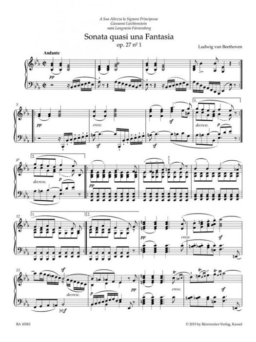 Sonata quasi una Fantasia Op.27/1 + 2 (Moonlight)