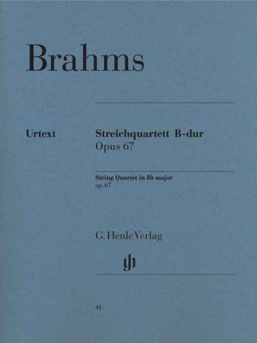 Brahms String Quartet B flat major op. 67