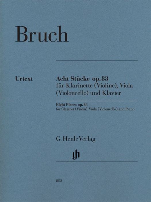 Eight Pieces op. 83 for Clarinet (Violin), Viola (Violoncello) and Piano