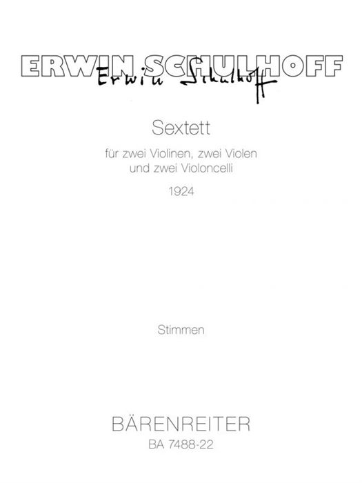 Schulhoff Sextett (partitür)