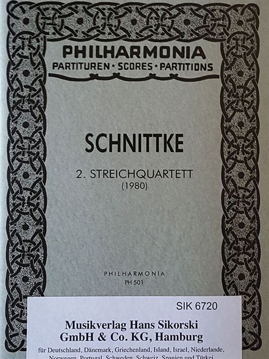 Schnittke String Quartet No. 2 (Study Score)