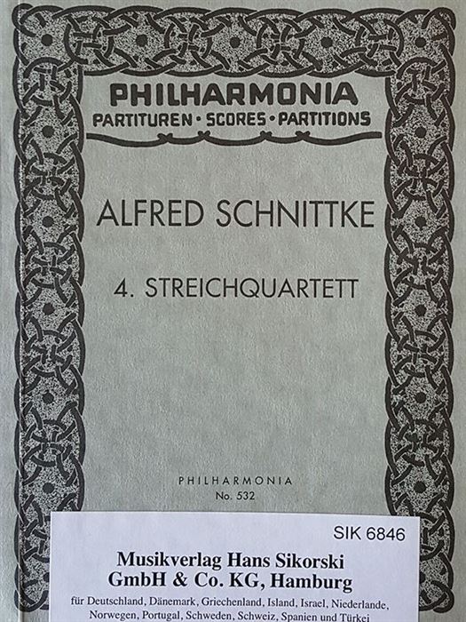 Schnittke String Quartet No. 4 (Study Score)