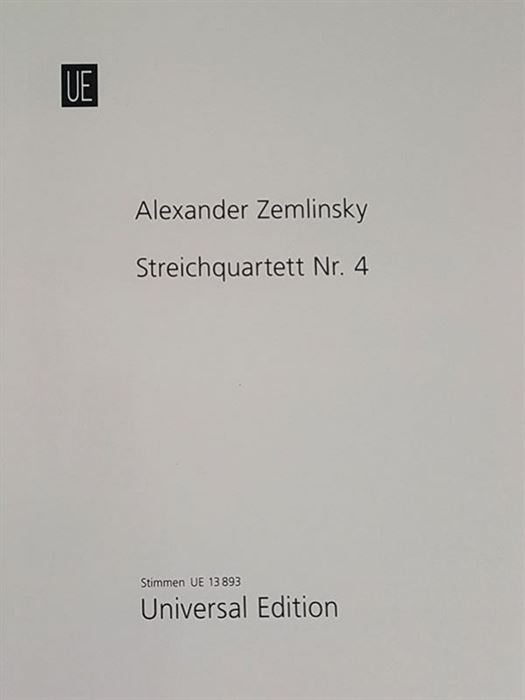 Zemlinksy String Quartet no.4 Op.25 (partitür)