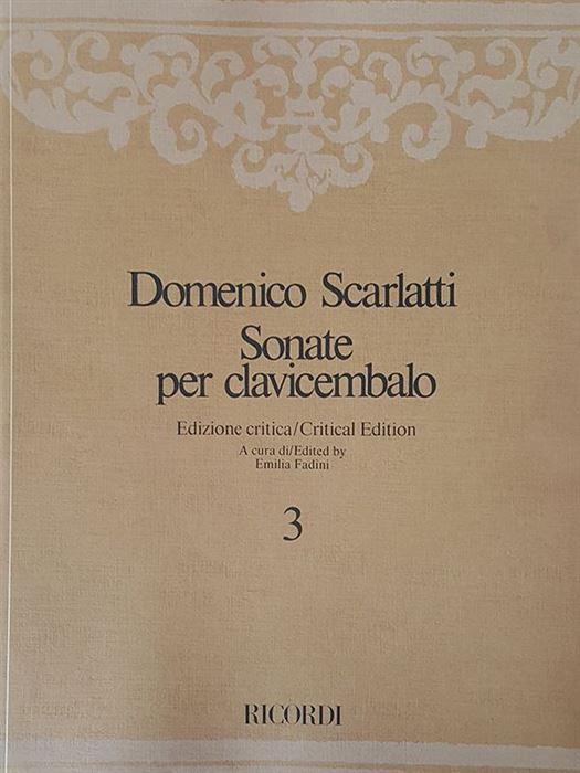 Sonatas For Clavicembalo Critical Edition V3