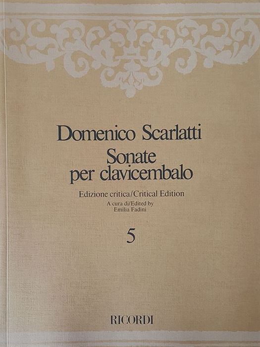 Sonatas For Clavicembalo Critical Edition V5