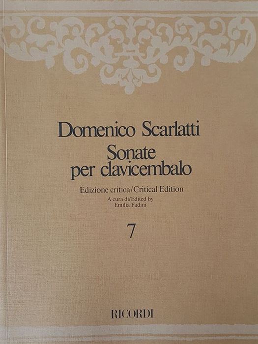 Sonatas For Clavicembalo Critical Edition V7