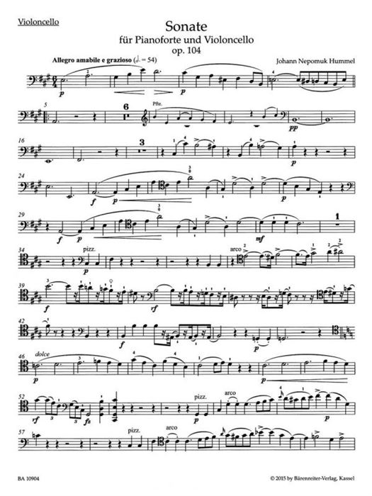 Sonata for Pianoforte and Violoncello op. 104