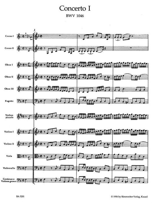 Brandenburg Concerto No. 1 and Original Version 