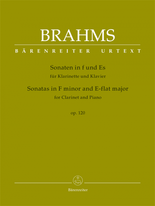 Sonatas in F minor and E-flat major for Clarinet and Piano op. 120