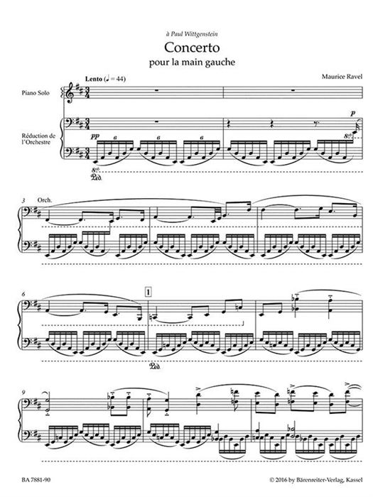 Concerto for the Left Hand for Piano and Orchestra