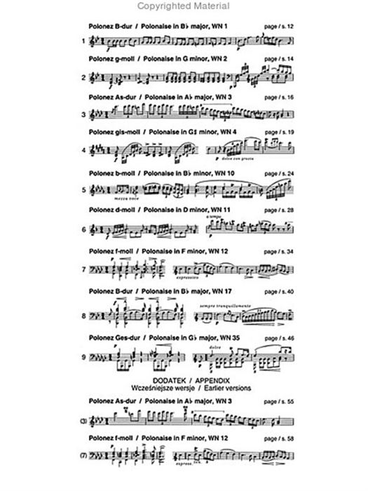 Chopin Polonaises, Series B: Published Posthumousl