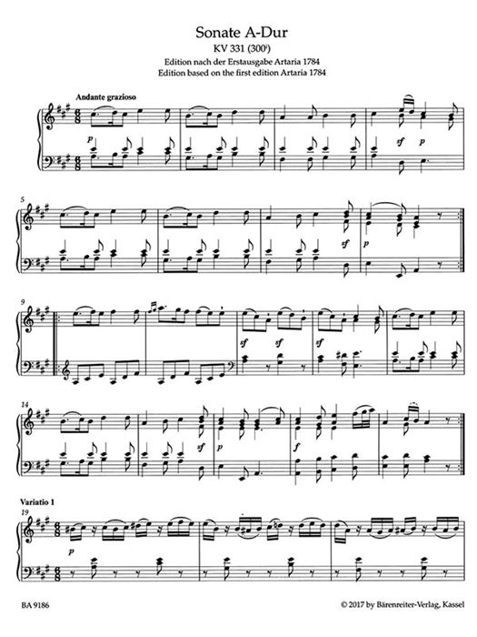 Sonata for Piano A major K. 331 (300i) with the Rondo 