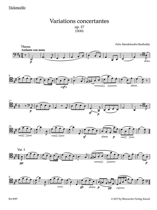 Mendelssohn Complete Works for Violoncello and Pianoforte Volume 2