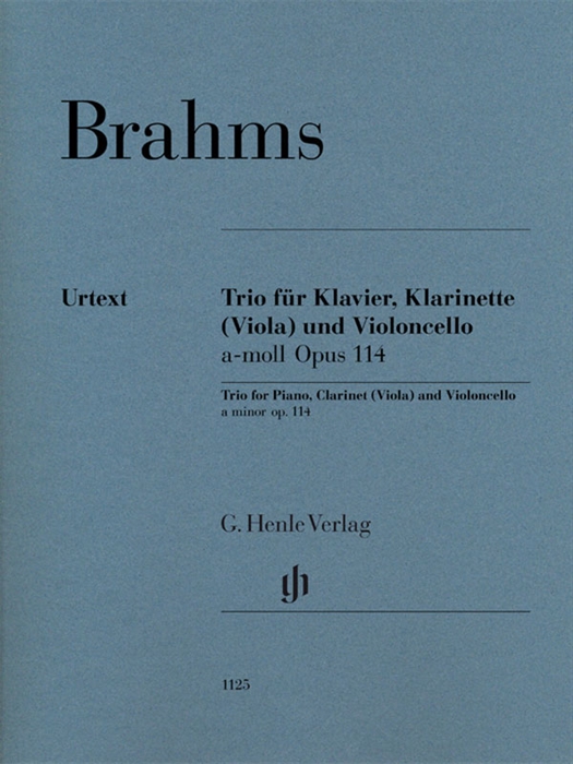 Clarinet Trio a minor op. 114 for Piano, Clarinet, Violoncello