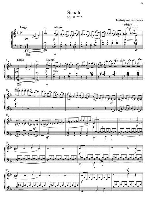 Three Sonatas for Pianoforte G major, D minor, E-flat major op. 31