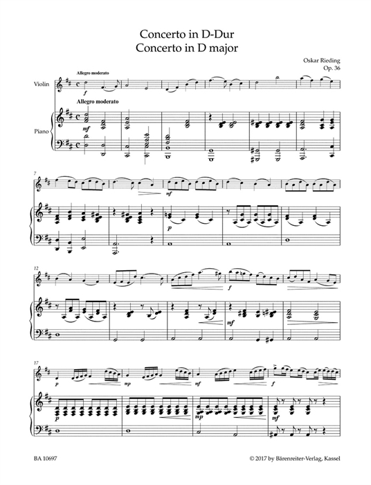 Rieding - Violin Concerto D major op. 36