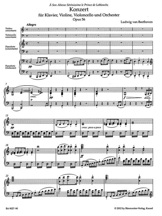 Beethoven - Triple Concerto for Violin, Violoncello and Piano C Major Op. 56